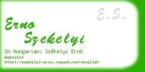 erno szekelyi business card